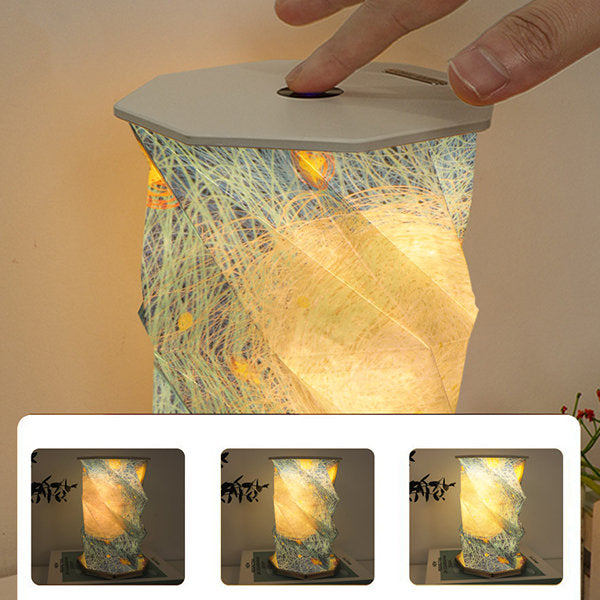 Vintage Foldable Paper Table Lamp