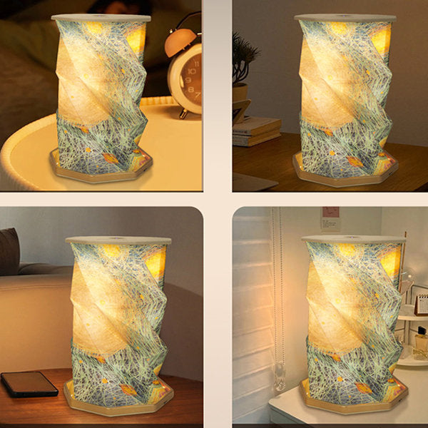 Vintage Foldable Paper Table Lamp